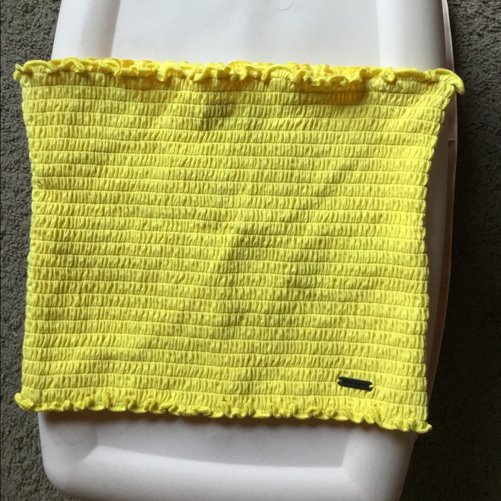 Hollister Yellow Smocked Tube Top!